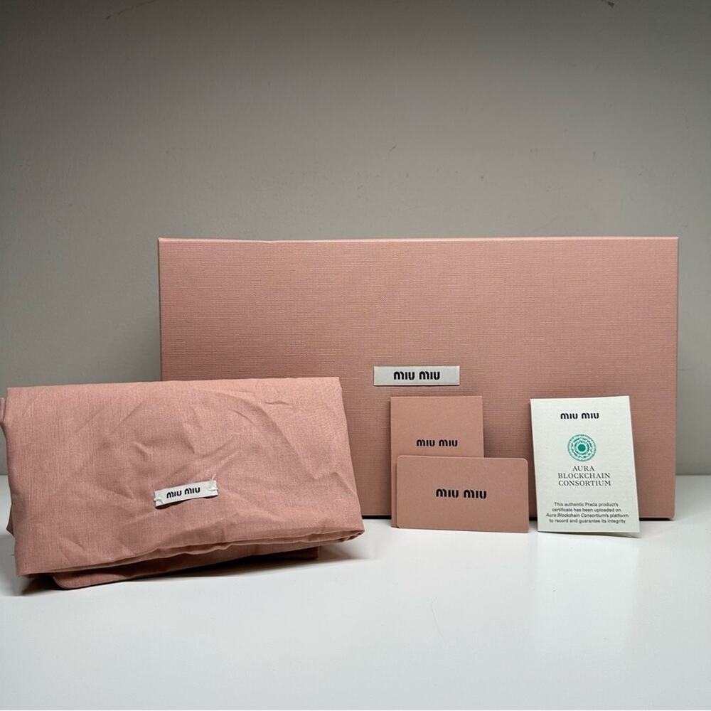 Miu Miu | Empty Shoe Box w/ 1 Dust bag | Peach | H 7 x W 13 x D 5 inch